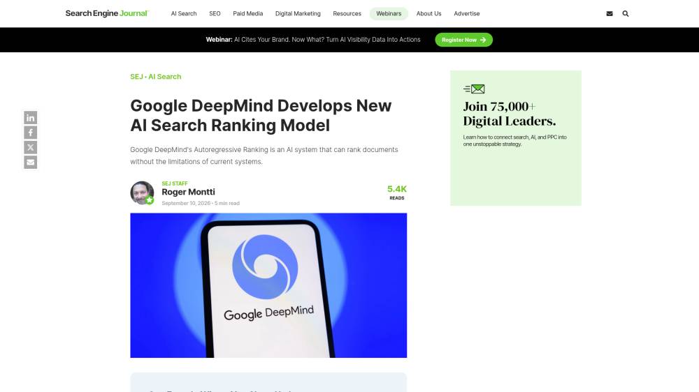 Google DeepMind travaille sur un LLM capable de… classer directement les résultats de recherche ! sur Searchenginejournal.com