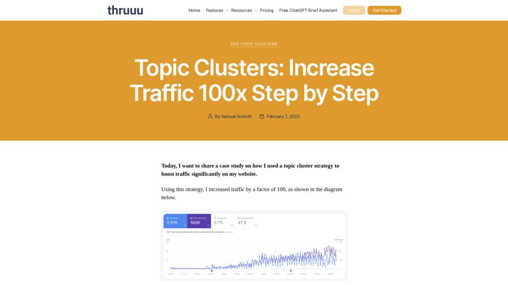 Topic Clusters sur Thruuu.com
