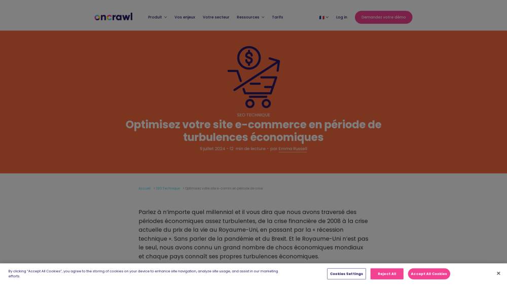 Optimisez votre e-commerce pour survivre à la crise sur Fr.oncrawl.com