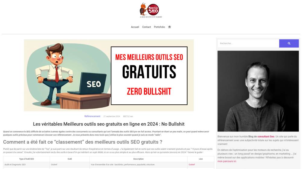 Outils SEO gratuits sur Beetle-seo.com