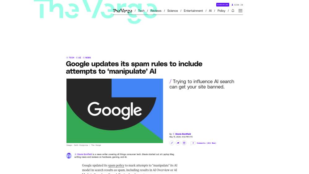 Manipuler les réponses IA de Google devient officiellement du spam ! sur Seroundtable.com