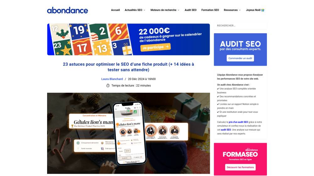 23 astuces pour vos fiches produit sur Abondance.com