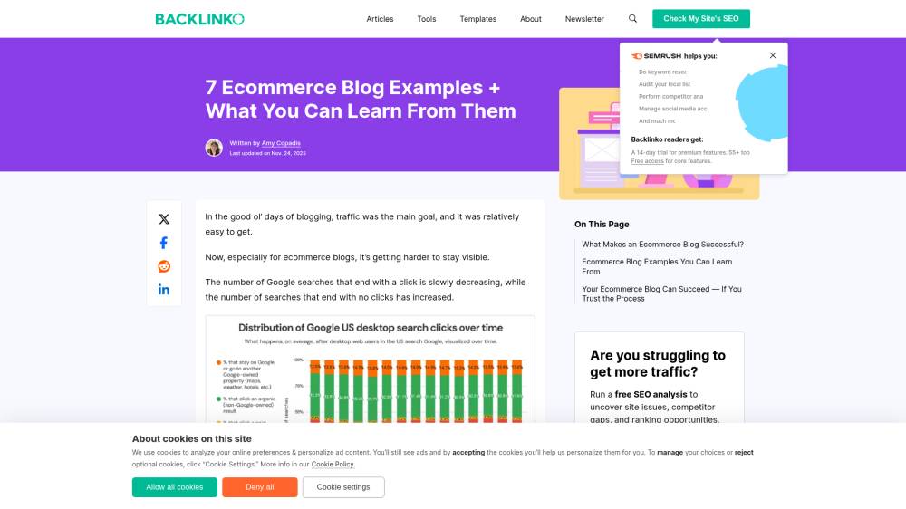 7 blogs e-commerce sur Backlinko.com