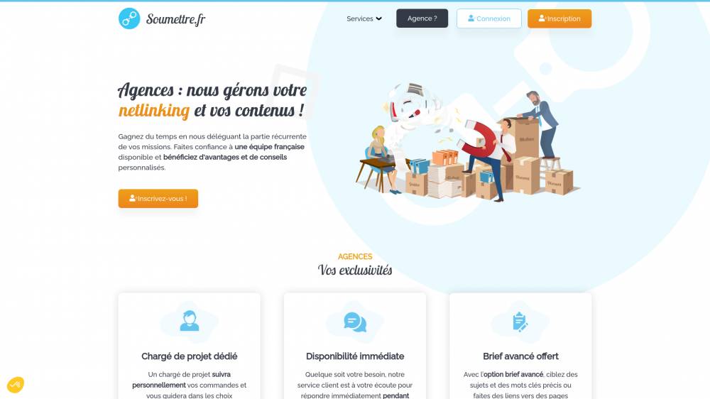 Agences SEO : nous gérons votre netlinking et vos contenus ! sur Soumettre.fr