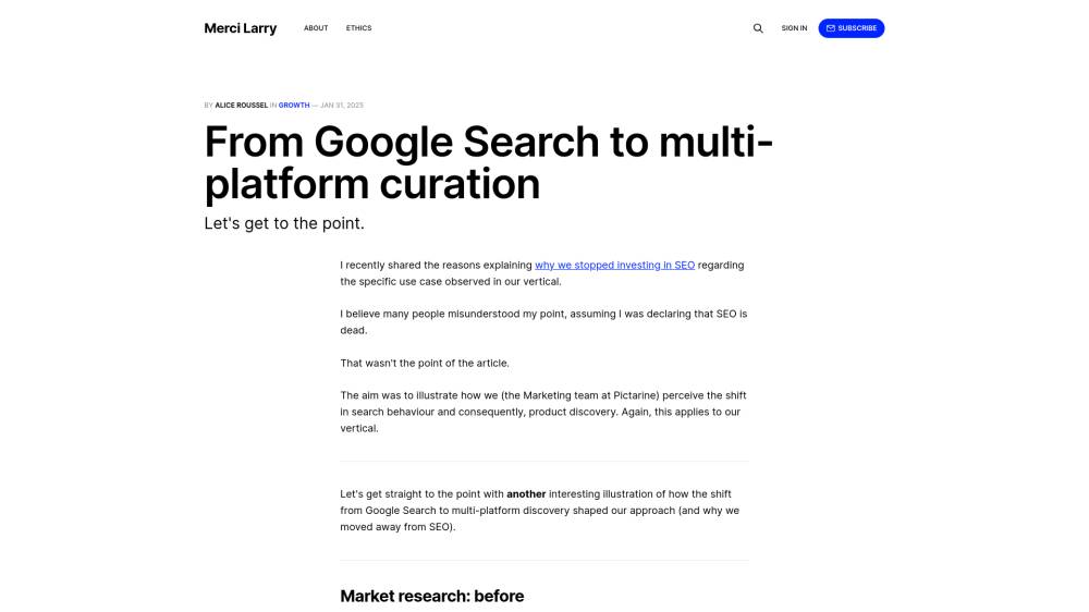 From Google Search to multi-platform curation sur Merci-larry.com