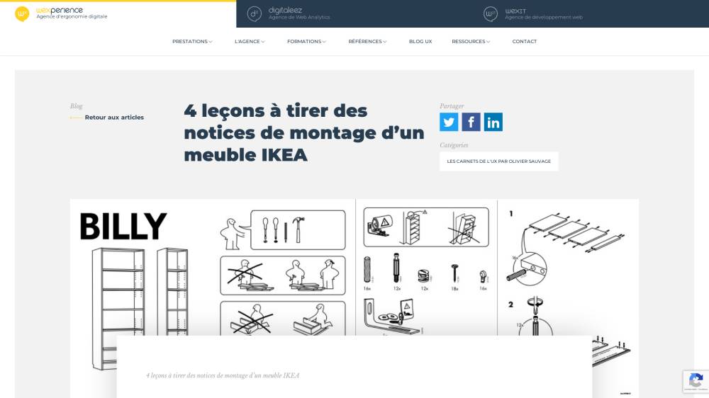 L'UX des notices Ikea sur Wexperience.fr