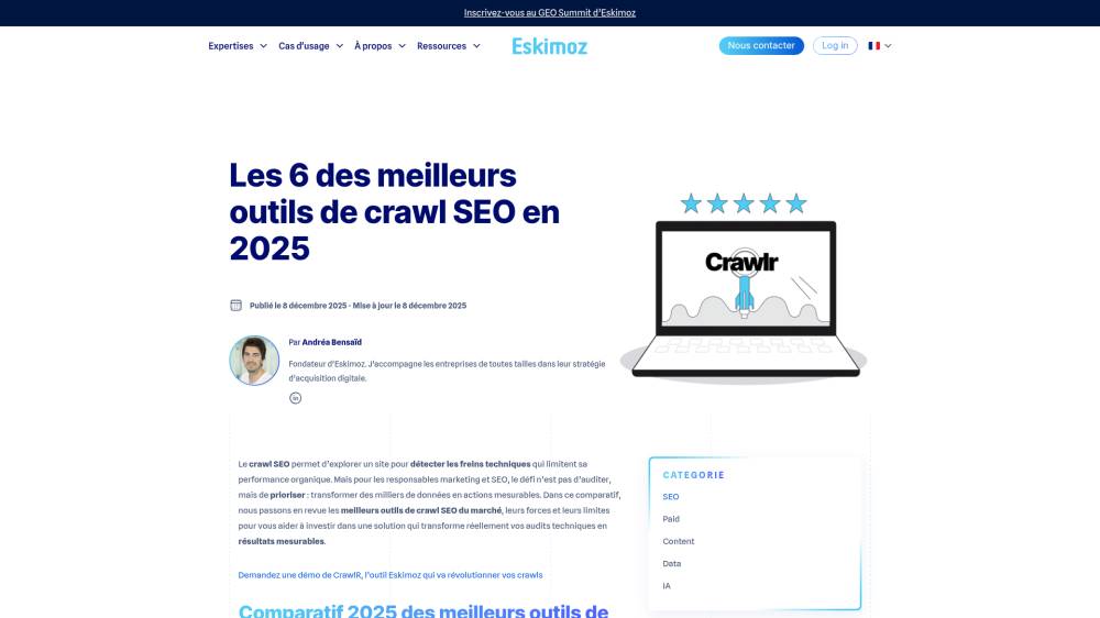 Les 6 meilleurs outils de crawl sur Eskimoz.fr