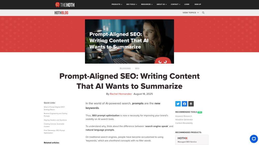 Aligner SEO et IA sur Thehoth.com