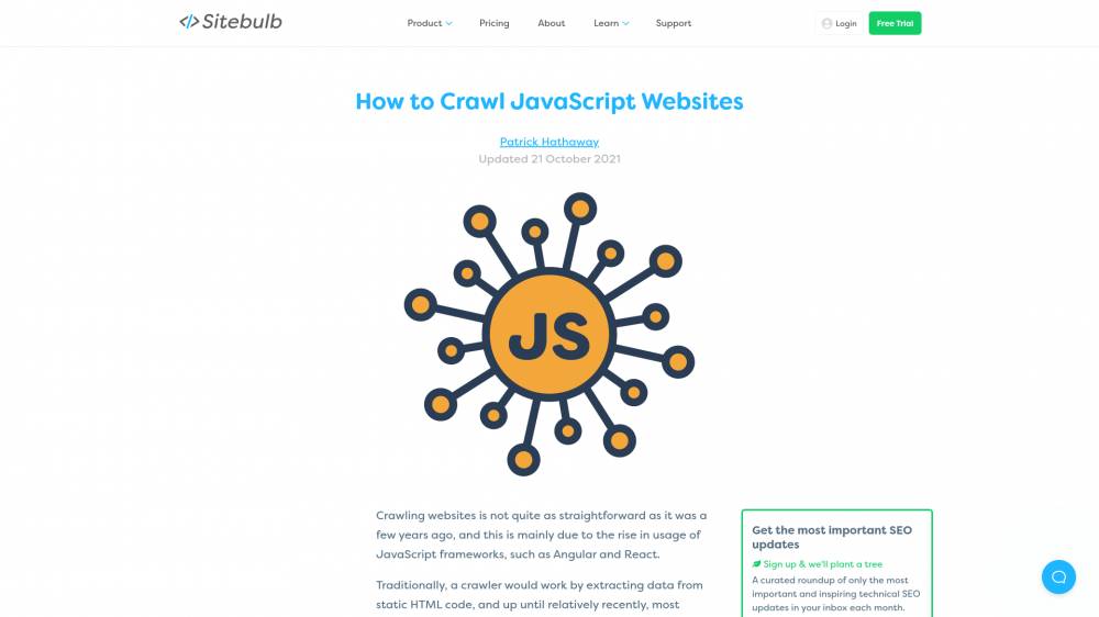 SiteBulb expliquent comment crawler des sites en JavaScript sur SiteBulb.com