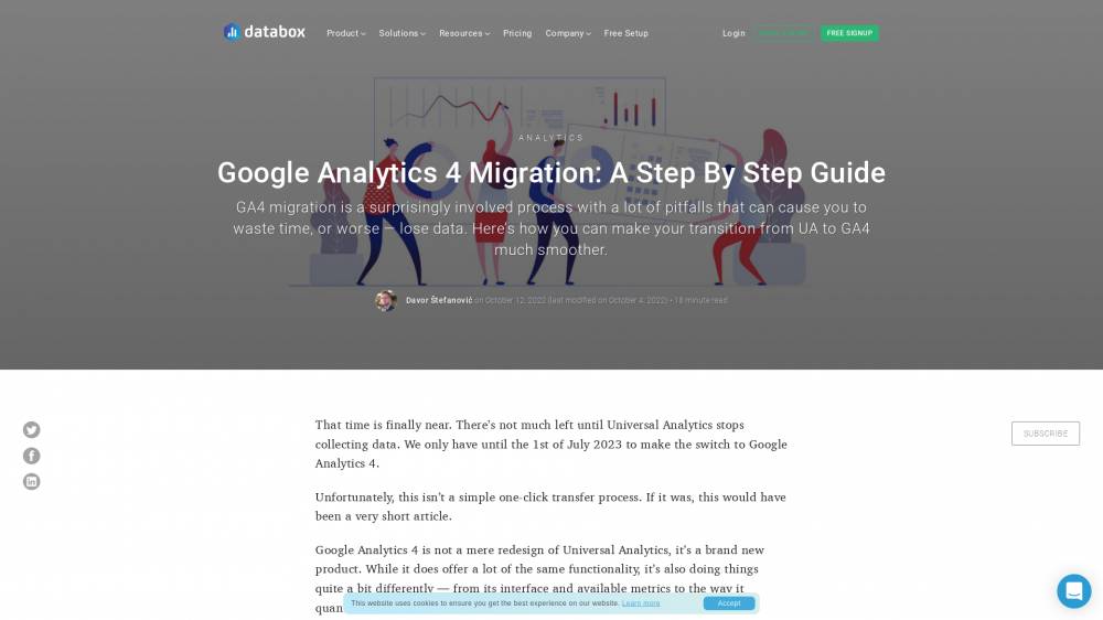 Guide pour migrer vers Analytics 4 sur Databox.com