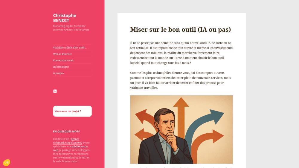 Comment miser sur le bon outil sur Christophebenoit.com