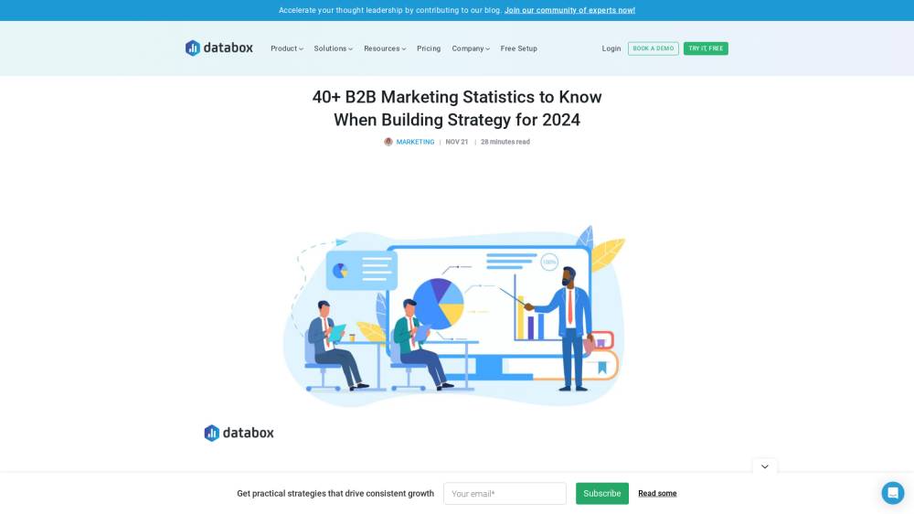 40 statistiques B2B sur Databox.com