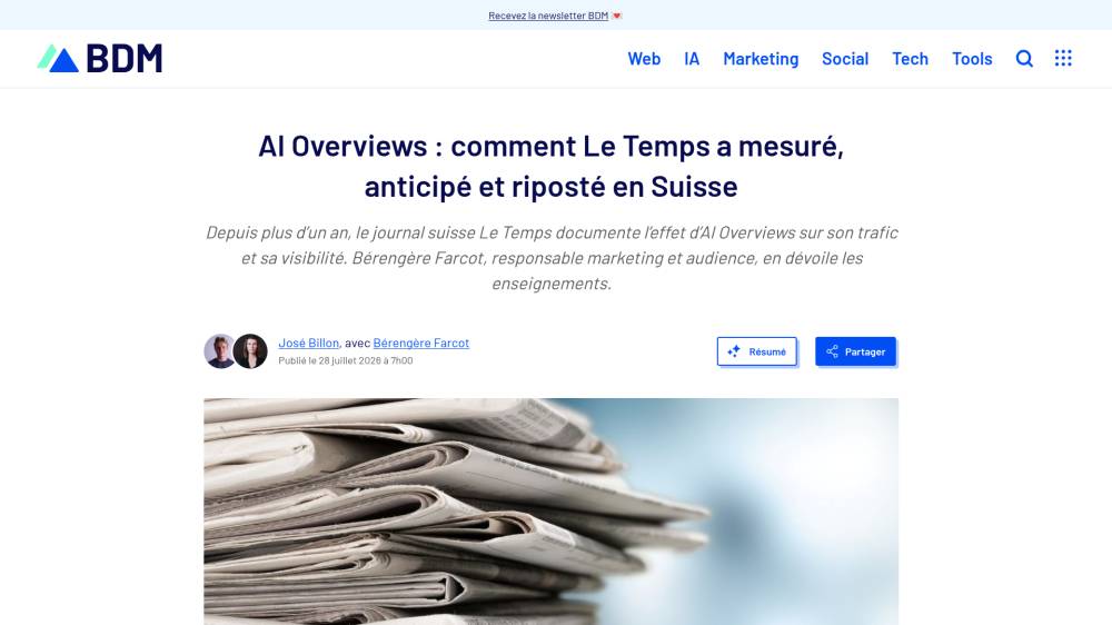 Retour terrain sur l’impact des AI Overviews depuis un an en Suisse sur Blogdumoderateur.com