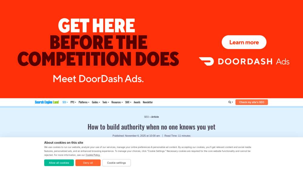 Construire son autorité quand on part de zéro ? sur SearchEngineLand.com