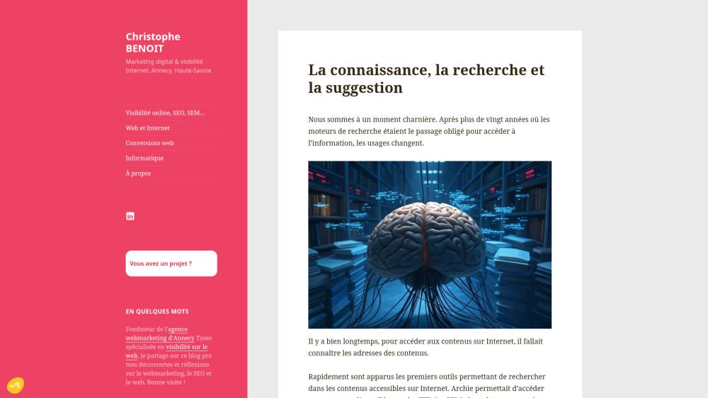 Les moteurs de recherche ont-ils fait leur temps ? sur Christophebenoit.com