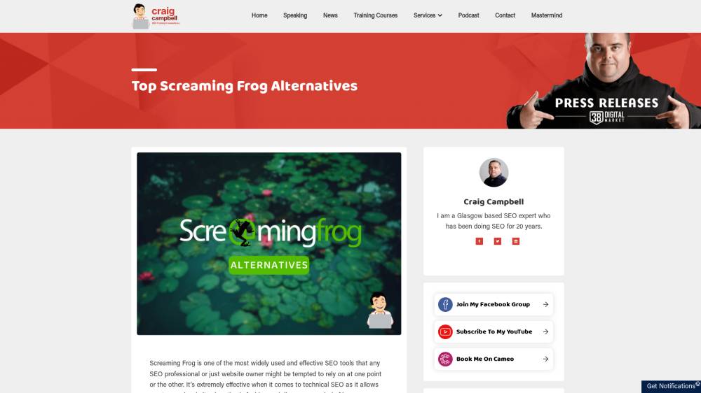 5 alternatives à Screaming Frog sur Craigcampbellseo.com