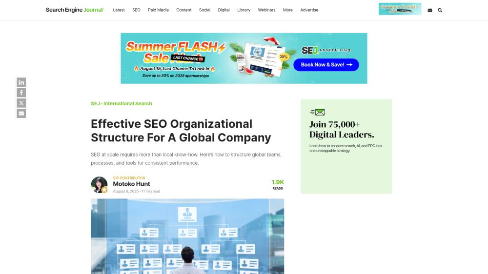 Le SEO international sur Searchenginejournal.com