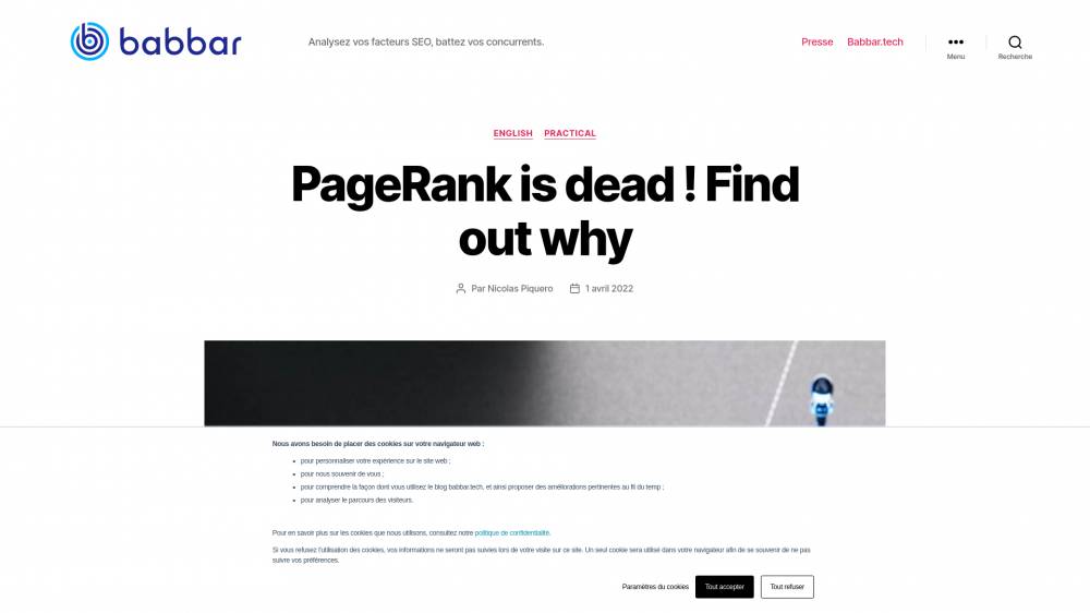 Le PageRank est mort, voici pourquoi sur Blog.babbar.tech
