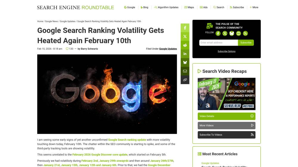 Google Dance : forte volatilité des SERPS ! sur Seroundtable.com