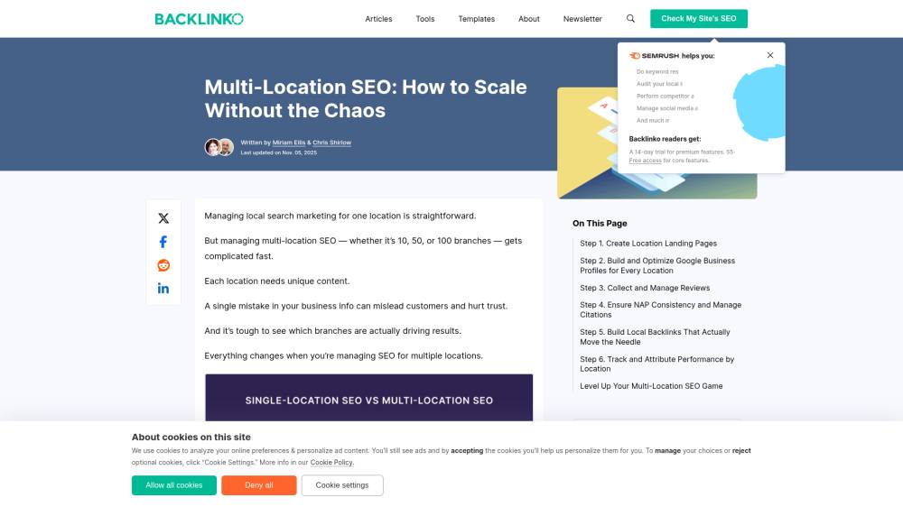 SEO Multi-Location sur Backlinko.com