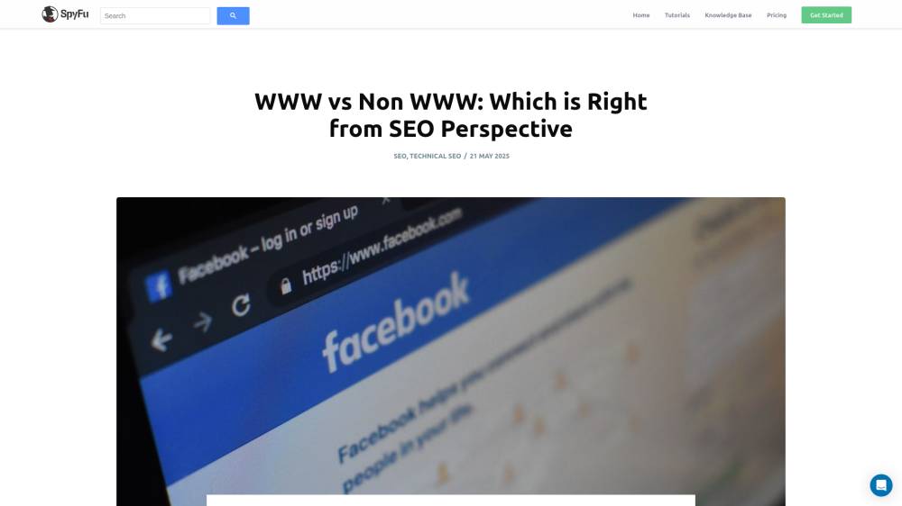 Avec ou sans WWW ? sur Spyfu.com