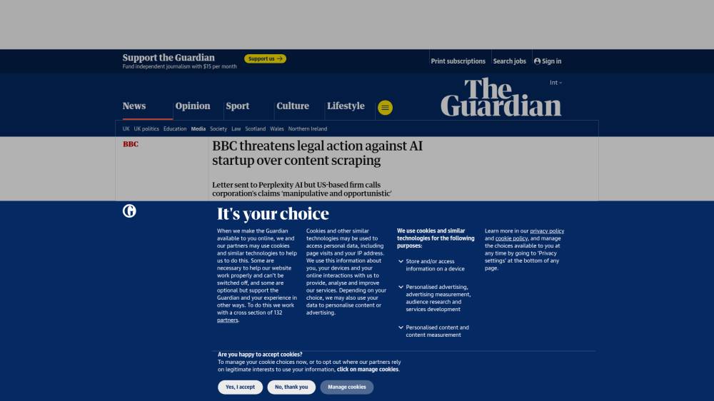IA vs BBC sur Theguardian.com