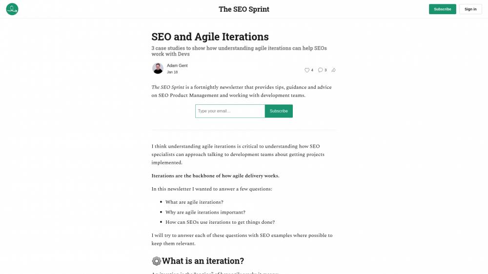 Le SEO agile sur TheSeoSprint.com