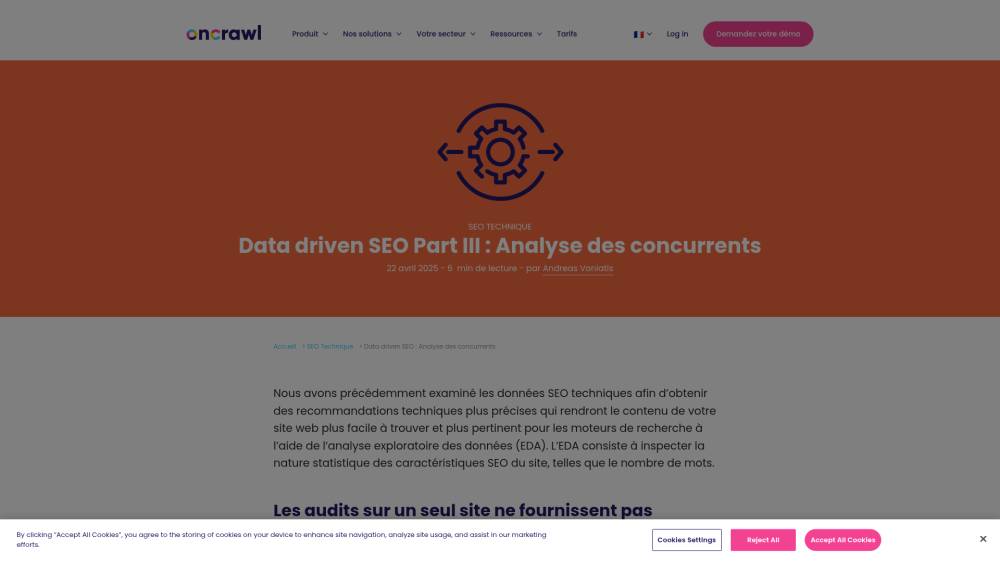Data driven SEO : analyse des concurrents sur Fr.oncrawl.com