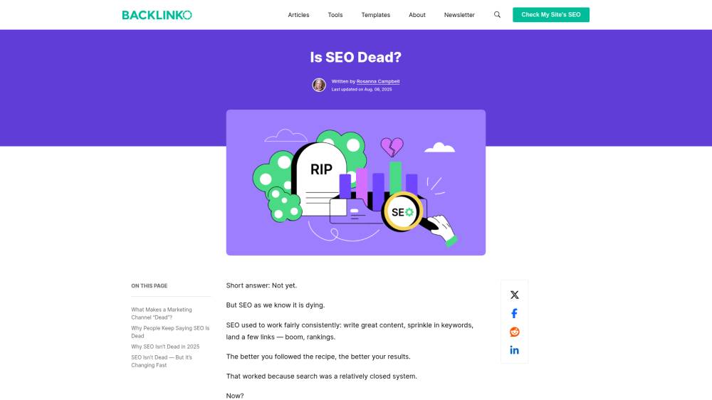 Le SEO est-il mort ? sur Backlinko.com