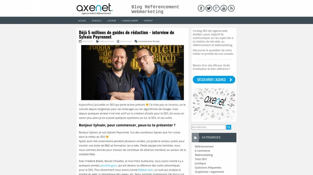 Double-copinage : Sylvain d'AxeNet a reçu Sylvain Peyronnet pour un entretien qui parle des projets passés et futurs des frères Peyronnet. sur Axe-net.fr