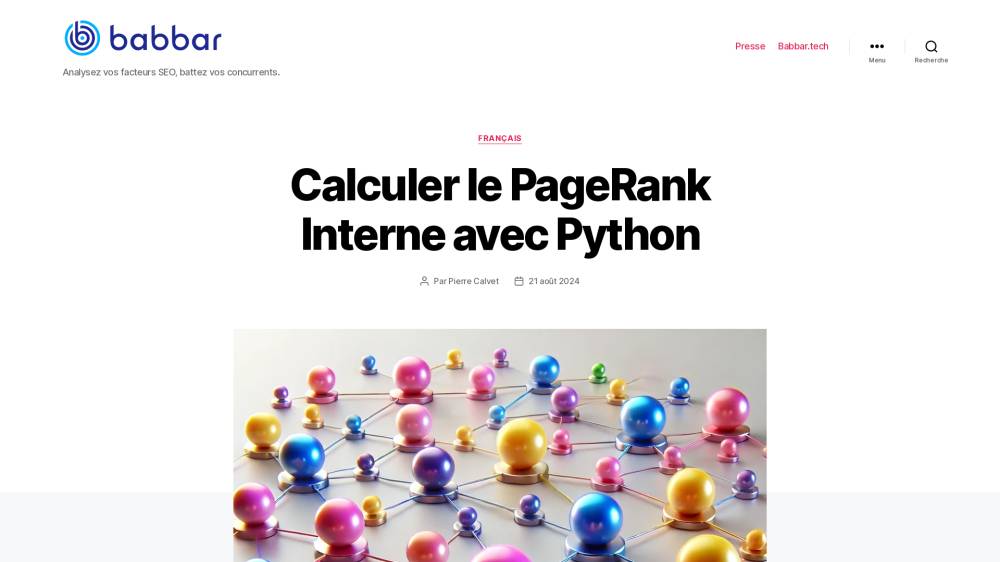 Calcul du PageRank interne en Python sur Blog.babbar.tech