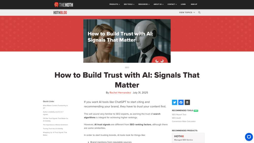 IA : créer de la confiance sur Thehoth.com