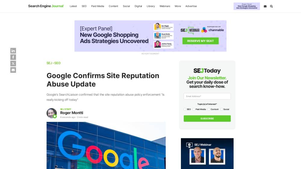 Site Reputation Abuse Update sur SearchEngineJournal.com